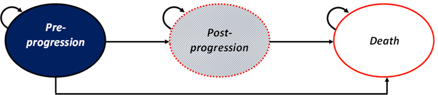 This figure describes patient movement throughout the sponsor’s model.